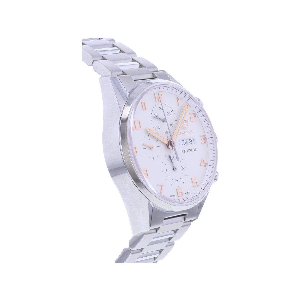 Montre d'occasion TAG HEUER Carrera Chronographe Calibre 16 homme automatique bracelet acier - vue 2