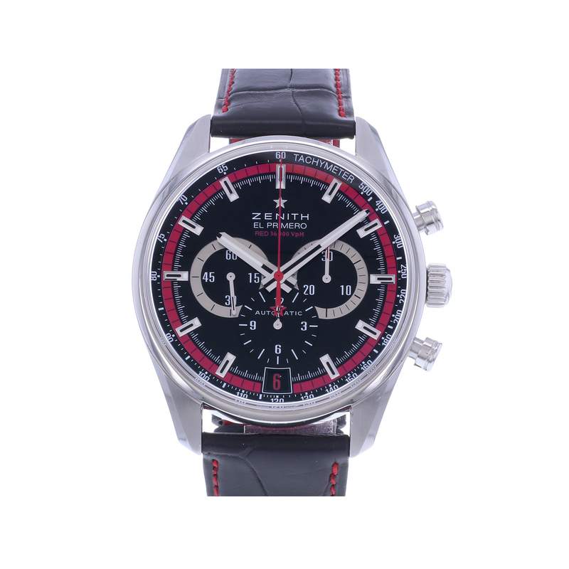 Montre d'occasion ZENITH El Primero 36000 Vph homme automatique bracelet cuir - vue 1