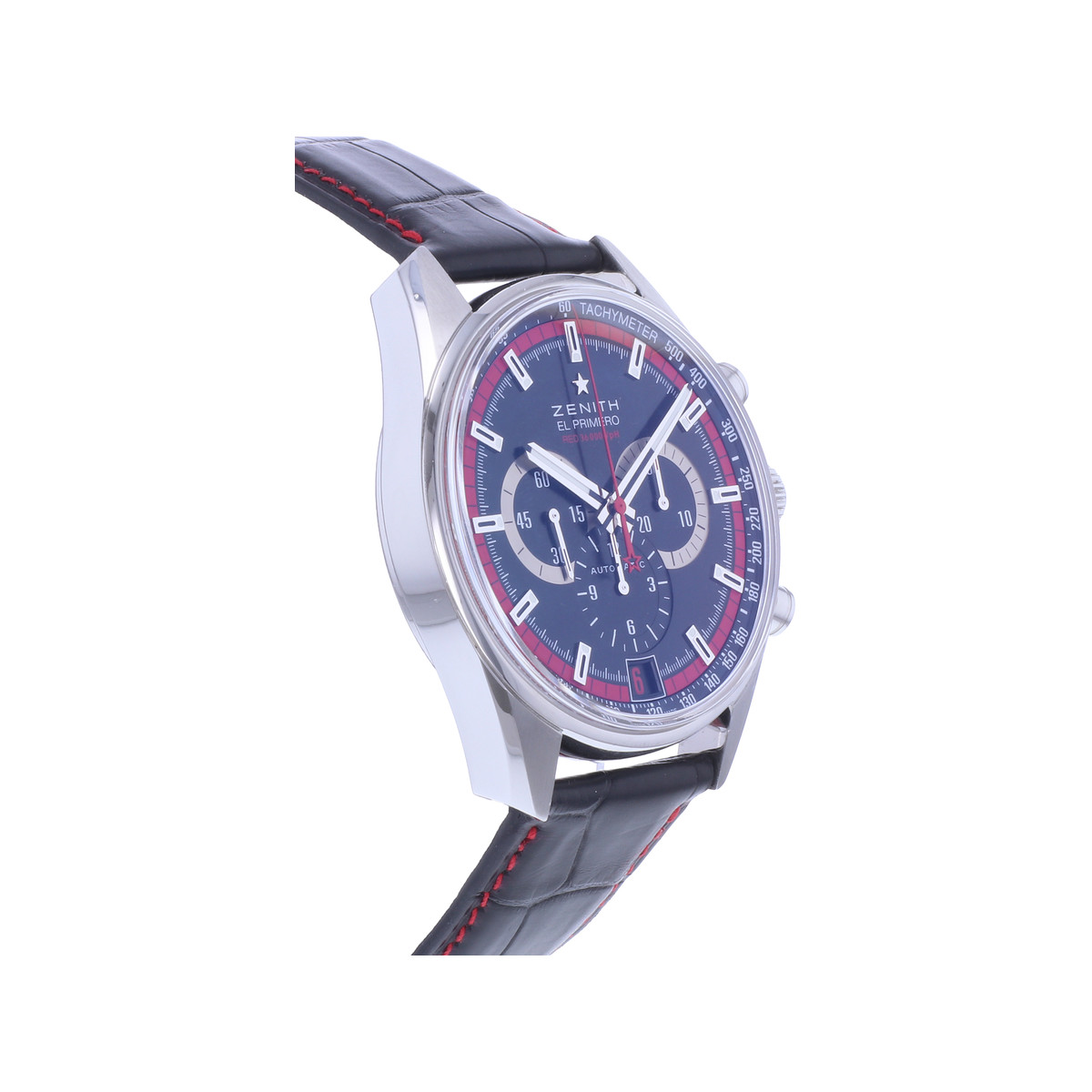 Montre d'occasion ZENITH El Primero 36000 Vph homme automatique bracelet cuir - vue 2