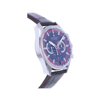 Montre d'occasion ZENITH El Primero 36000 Vph homme automatique bracelet cuir