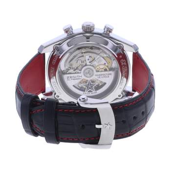 Montre d'occasion ZENITH El Primero 36000 Vph homme automatique bracelet cuir