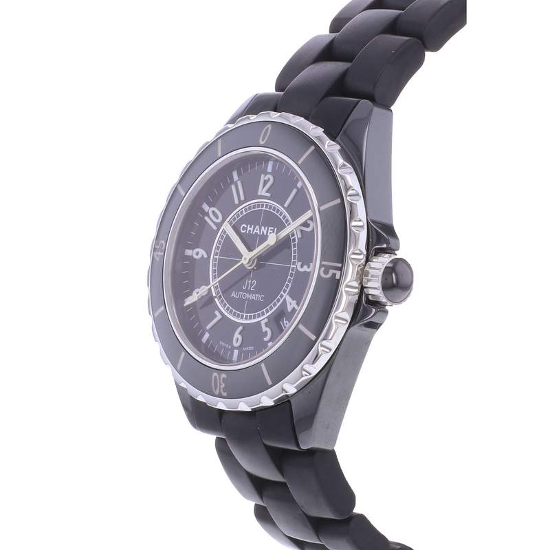 Montre d'occasion CHANEL J12 38 mm femme automatique bracelet caoutchouc - vue D2
