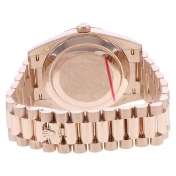 Montre d'occasion ROLEX Day-Date II homme mouvement automatique certifié (cosc) bracelet or rose 750/000