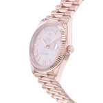 Montre d'occasion ROLEX Day-Date II homme mouvement automatique certifié (cosc) bracelet or rose 750/000 - vue D2