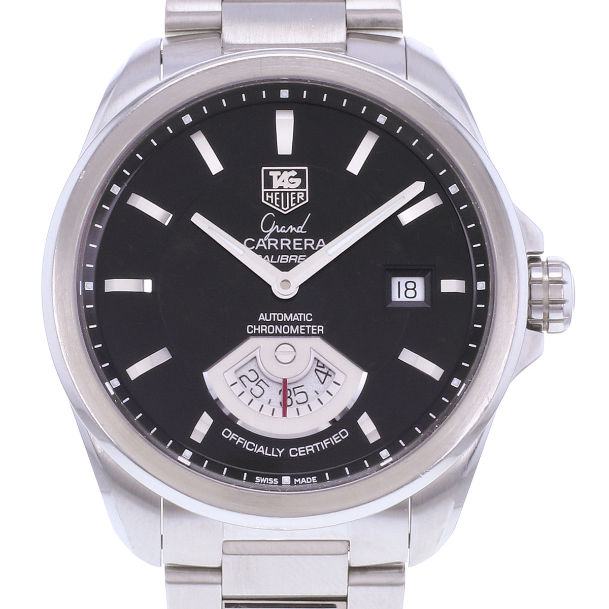 Montre d'occasion TAG HEUER Grand Carrera Calibre 6 homme automatique bracelet acier - vue D1