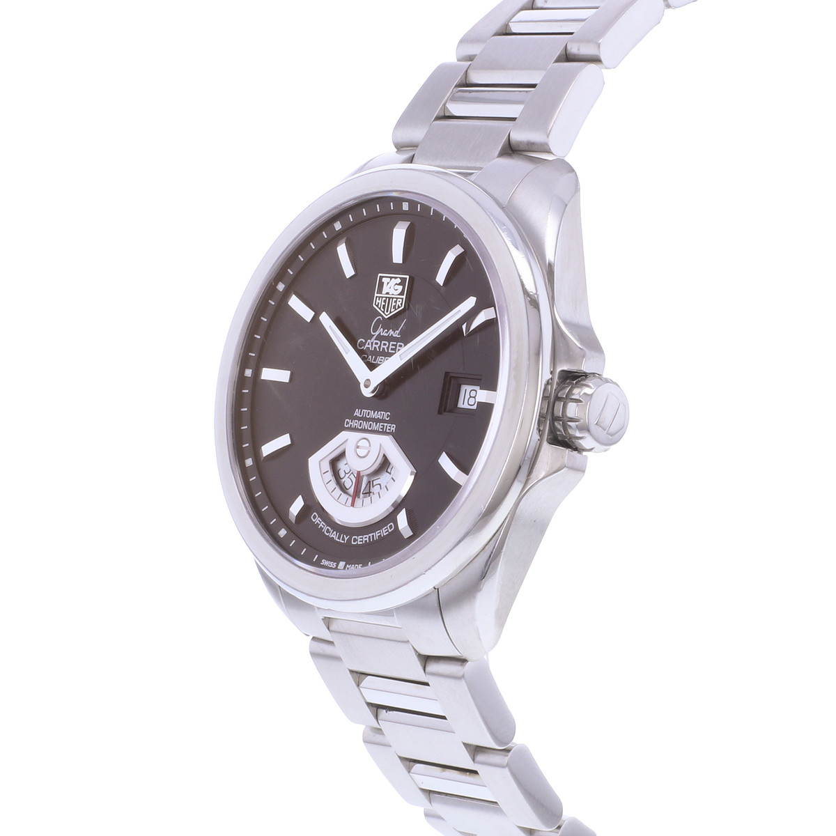Montre d'occasion TAG HEUER Grand Carrera Calibre 6 homme automatique bracelet acier - vue D2