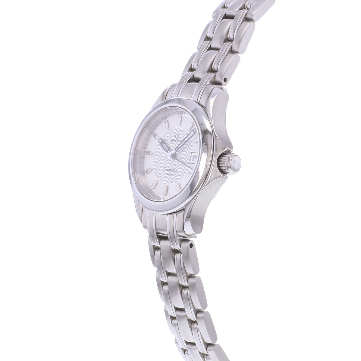 Montre d'occasion OMEGA Seamaster 120 27mm femme quartz bracelet acier - vue D2
