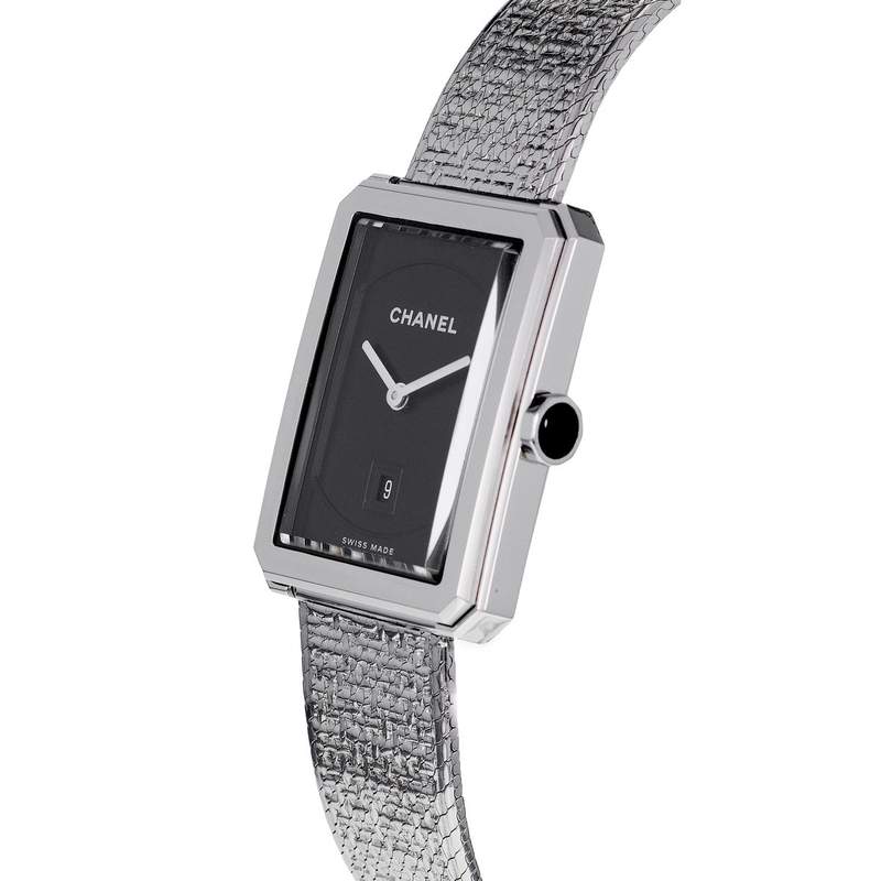 Montre d'occasion CHANEL Boy-Friend Moyen Modèle femme quartz bracelet acier - vue D2