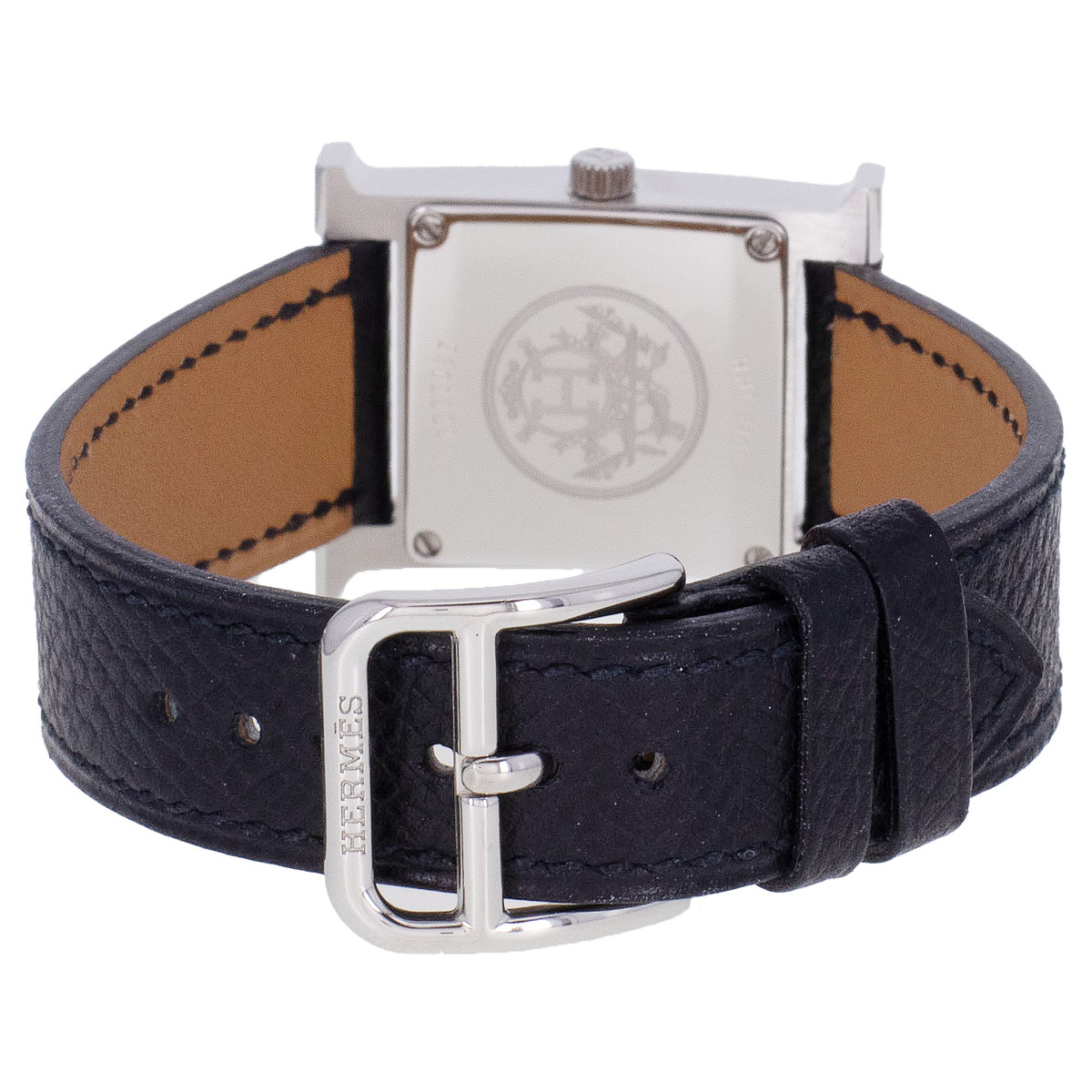 Montre d'occasion HERMES Heure H femme quartz bracelet cuir d'origine - vue 3