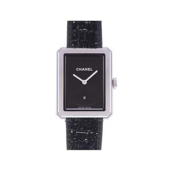 Montre d'occasion CHANEL Boy-Friend Moyen Modèle femme quartz bracelet cuir d'origine