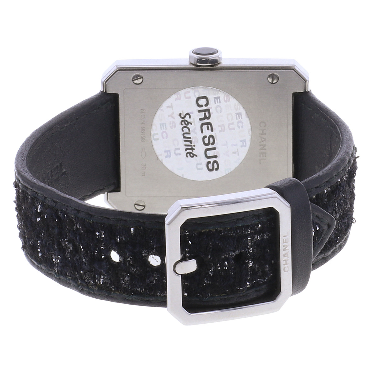 Montre d'occasion CHANEL Boy-Friend Moyen Modèle femme quartz bracelet cuir d'origine - vue 3