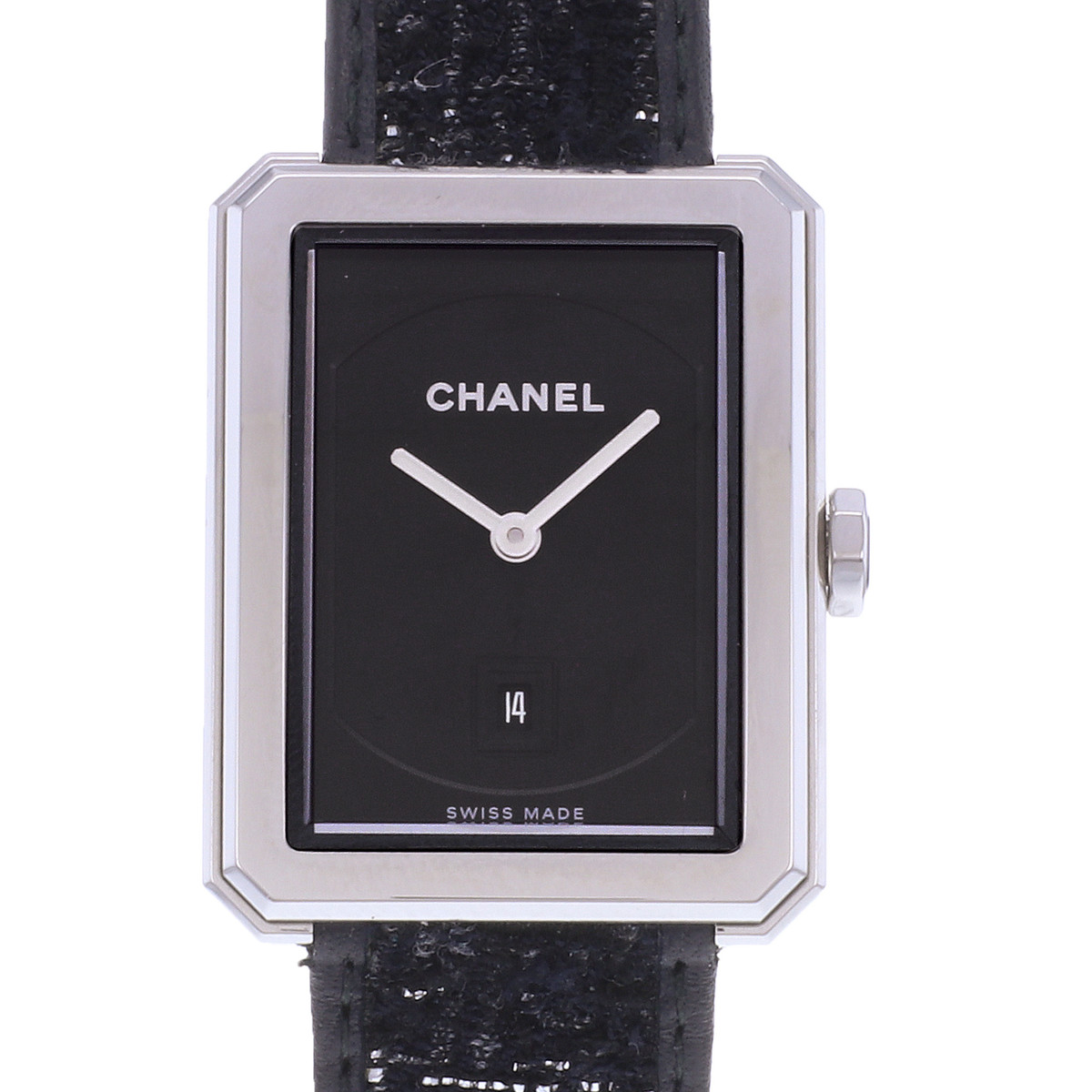 Montre d'occasion CHANEL Boy-Friend Moyen Modèle femme quartz bracelet cuir d'origine - vue D1