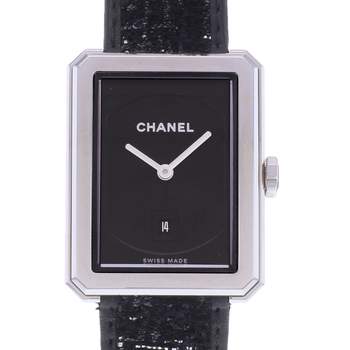 Montre d'occasion CHANEL Boy-Friend Moyen Modèle femme quartz bracelet cuir d'origine