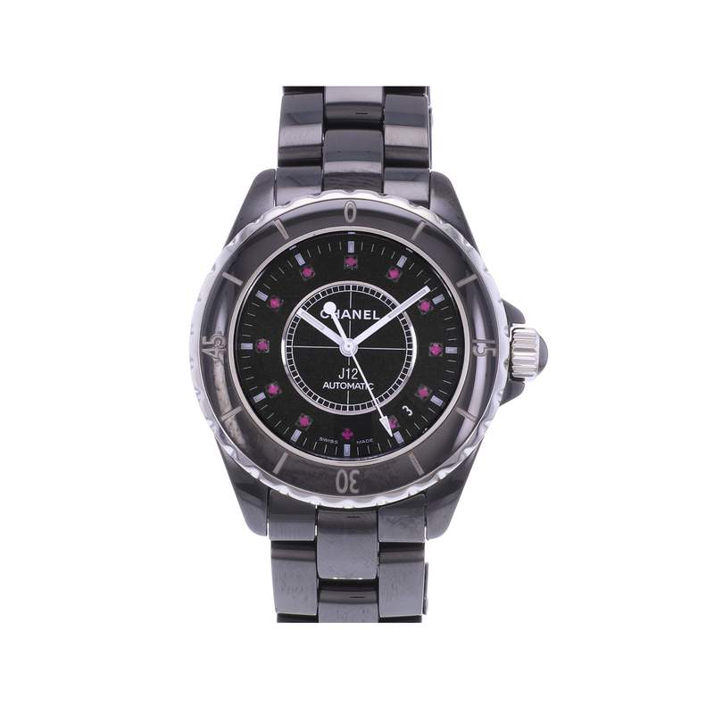 Montre d'occasion CHANEL J12 38 mm Rubis femme automatique bracelet céramique - vue 1