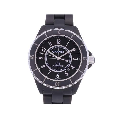 Pre-owned CHANEL J12 42 mm Men's Automatic Watch with Ceramic Strap