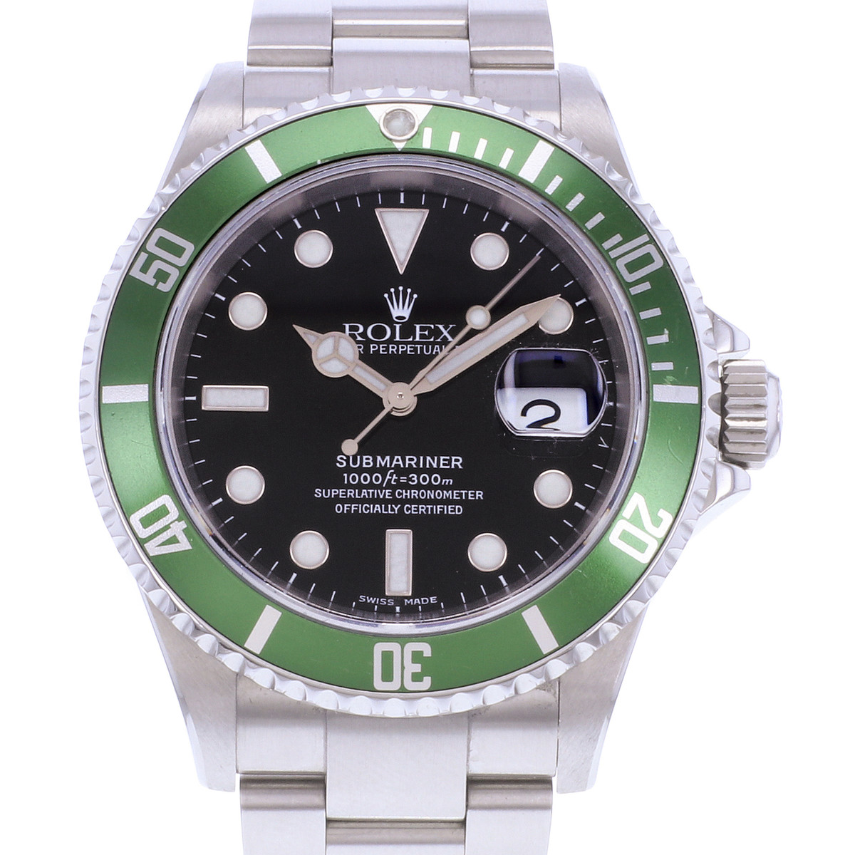 Montre d'occasion ROLEX Submariner Date 50ème anniversaire homme mouvement automatique certifié (cosc) bracelet acier - vue D1