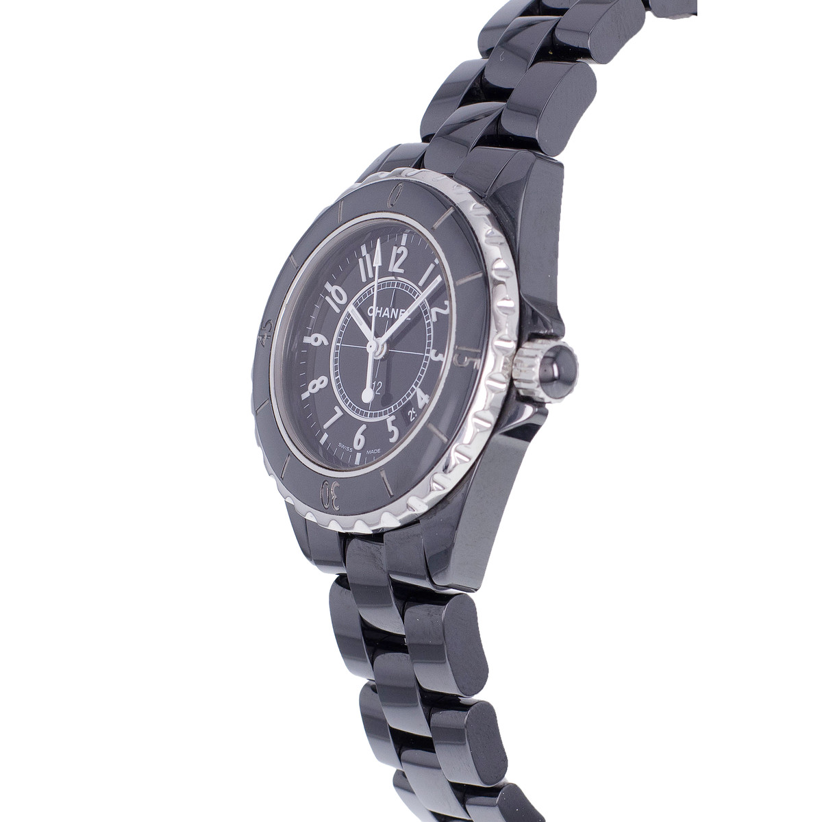 Montre d'occasion CHANEL J12 33 mm femme quartz bracelet céramique - vue D2
