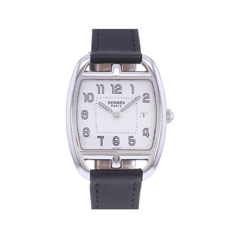 Montre d'occasion HERMES Cape Cod Tonneau mixte quartz bracelet cuir cresus - vue 1