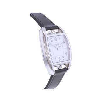 Montre d'occasion HERMES Cape Cod Tonneau mixte quartz bracelet cuir cresus