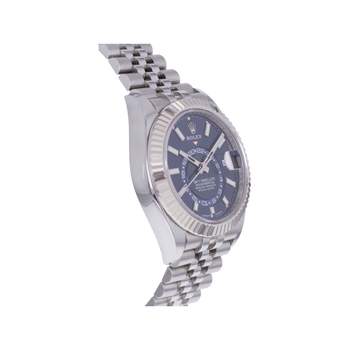 Montre d'occasion ROLEX Sky-Dweller homme mouvement automatique certifié (cosc) bracelet acier