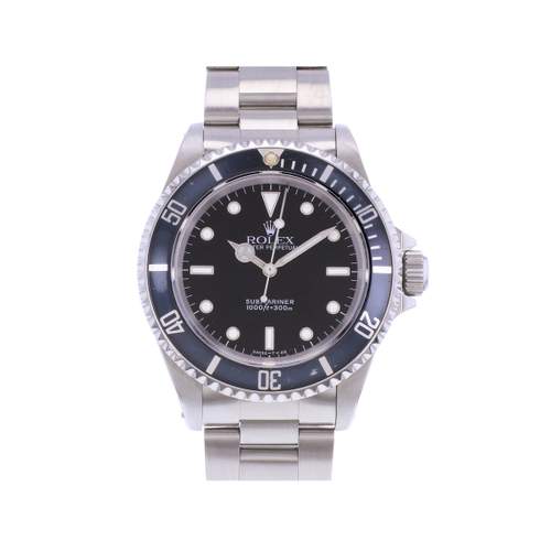 Pre-owned ROLEX Submariner Men's Automatic Watch with Steel Bracelet