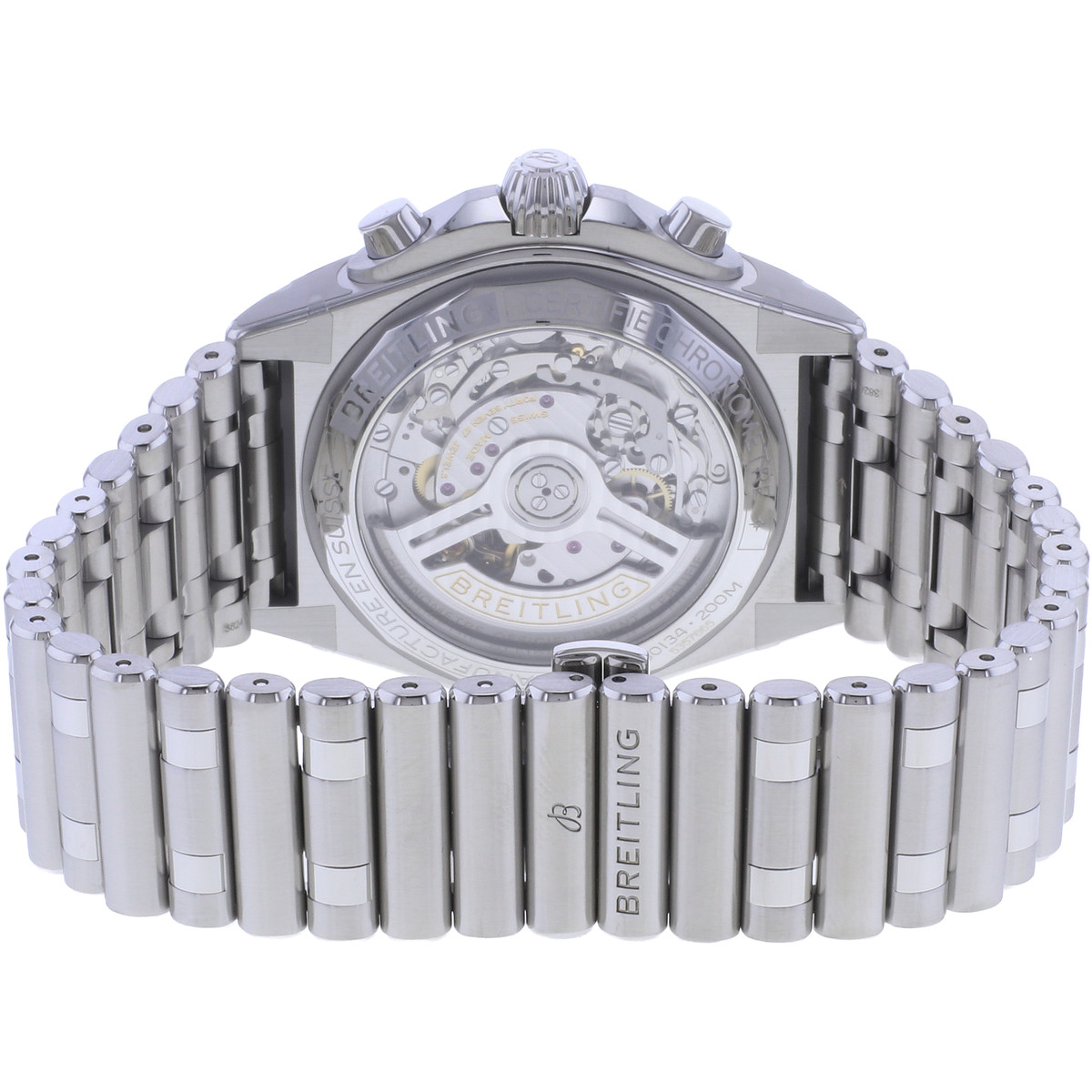 Montre d'occasion BREITLING Chronomat B01-42 homme mouvement automatique certifié (cosc) bracelet acier - vue 3