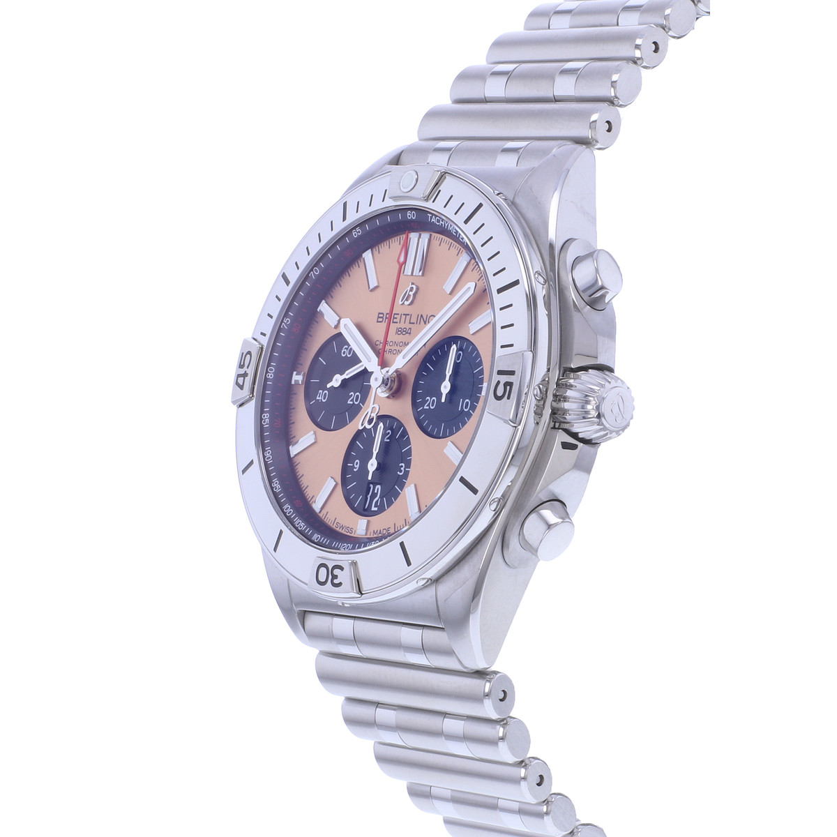 Montre d'occasion BREITLING Chronomat B01-42 homme mouvement automatique certifié (cosc) bracelet acier - vue D2