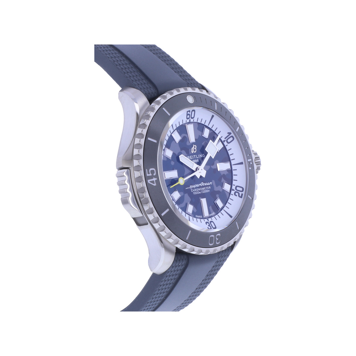 Montre d'occasion BREITLING SuperOcean Super Diver 46 homme mouvement automatique certifié (cosc) bracelet caoutchouc - vue 2