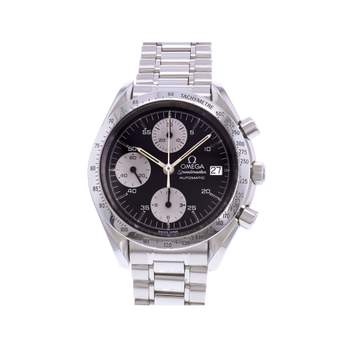 Montre d'occasion OMEGA Speedmaster Date Panda homme automatique bracelet acier