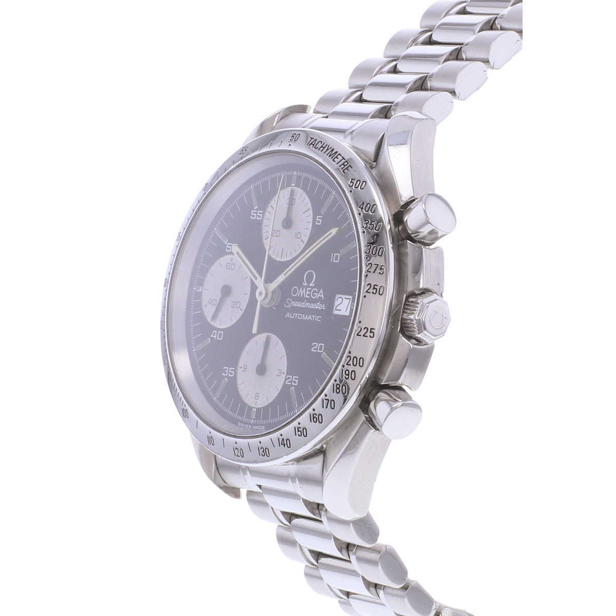 Montre d'occasion OMEGA Speedmaster Date Panda homme automatique bracelet acier - vue D2