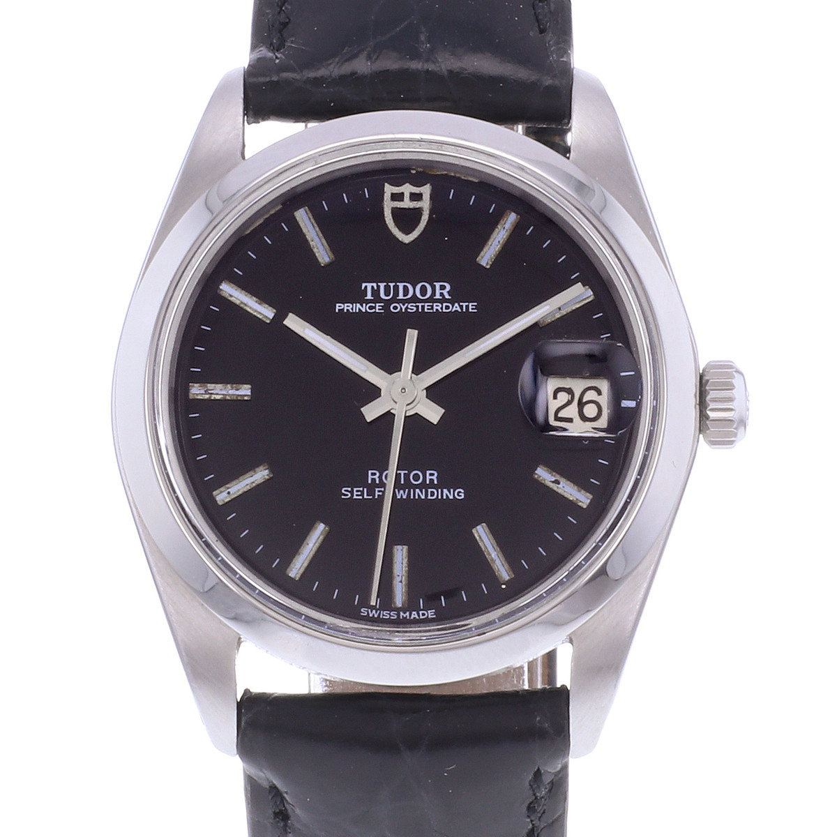 Montre d'occasion TUDOR Prince Date homme automatique bracelet cuir - vue D1