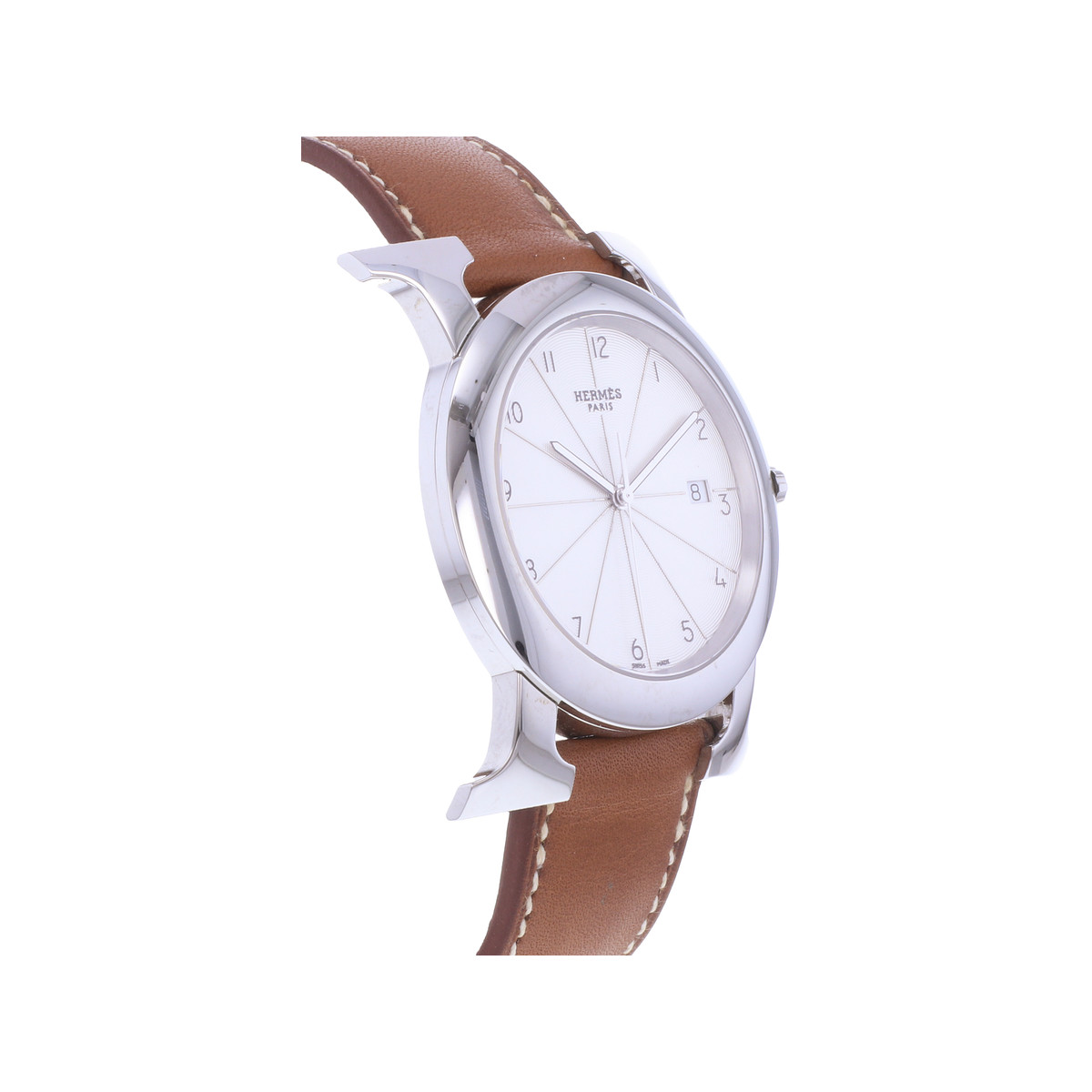 Montre d'occasion HERMES Heure H Ronde mixte quartz bracelet cuir d'origine - vue 2