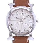 Montre d'occasion HERMES Heure H Ronde mixte quartz bracelet cuir d'origine - vue D1