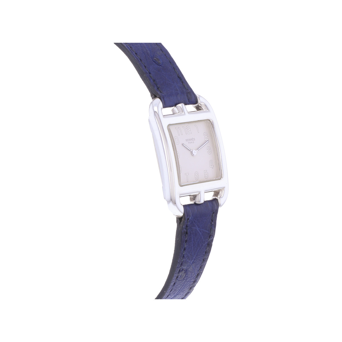 Montre d'occasion HERMES Cape Cod Argent femme quartz bracelet cuir d'origine - vue 2