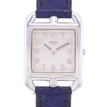Montre d'occasion HERMES Cape Cod Argent femme quartz bracelet cuir d'origine - vue D1