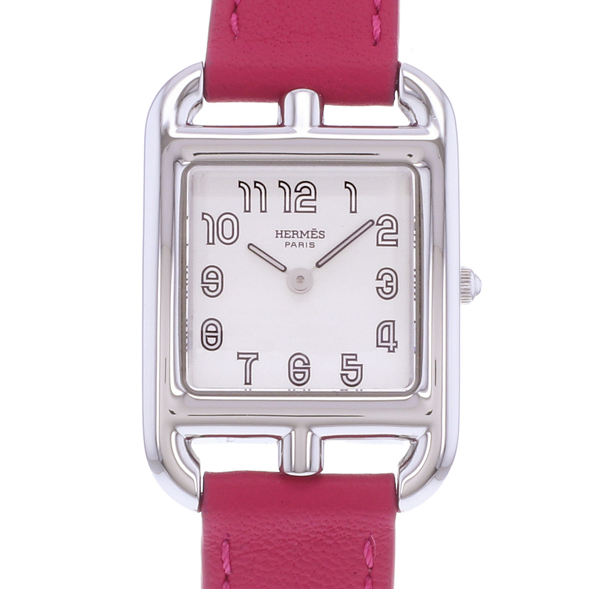 Montre d'occasion HERMES Cape Cod femme quartz bracelet cuir - vue D1