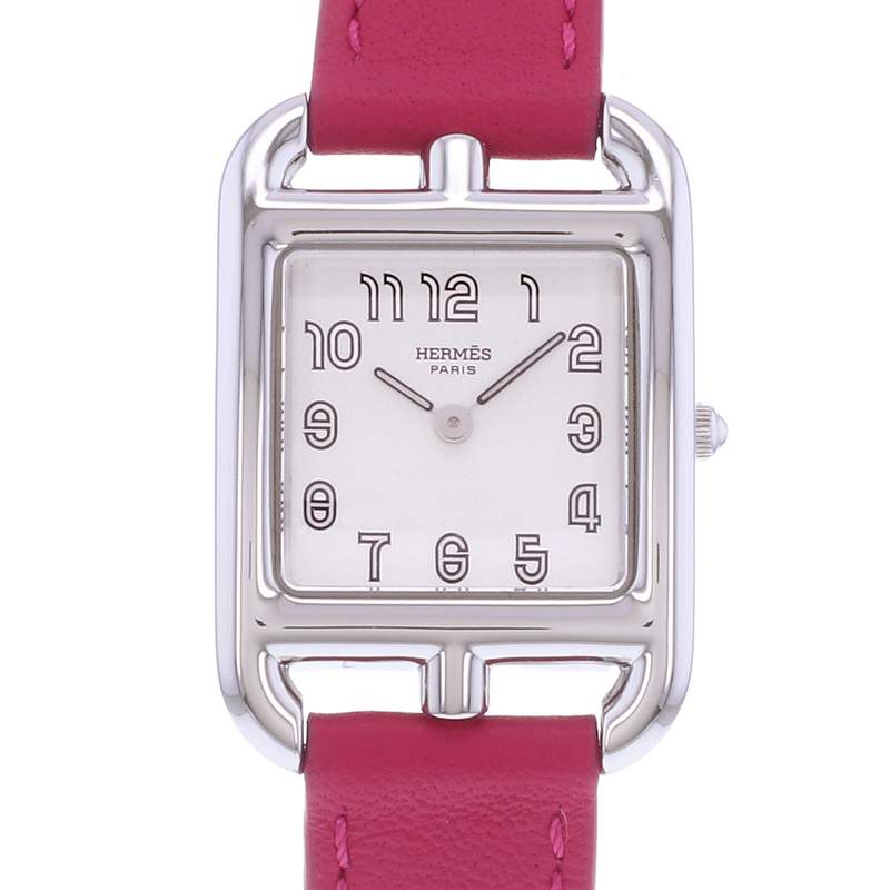 Montre d'occasion HERMES Cape Cod femme quartz bracelet cuir - vue D1