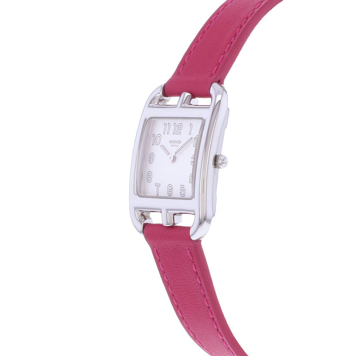 Montre d'occasion HERMES Cape Cod femme quartz bracelet cuir - vue D2