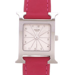 Montre d'occasion HERMES Heure H femme quartz bracelet cuir - vue D1