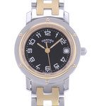 Montre d'occasion HERMES Clipper femme quartz bracelet acier et plaqué or - vue D1
