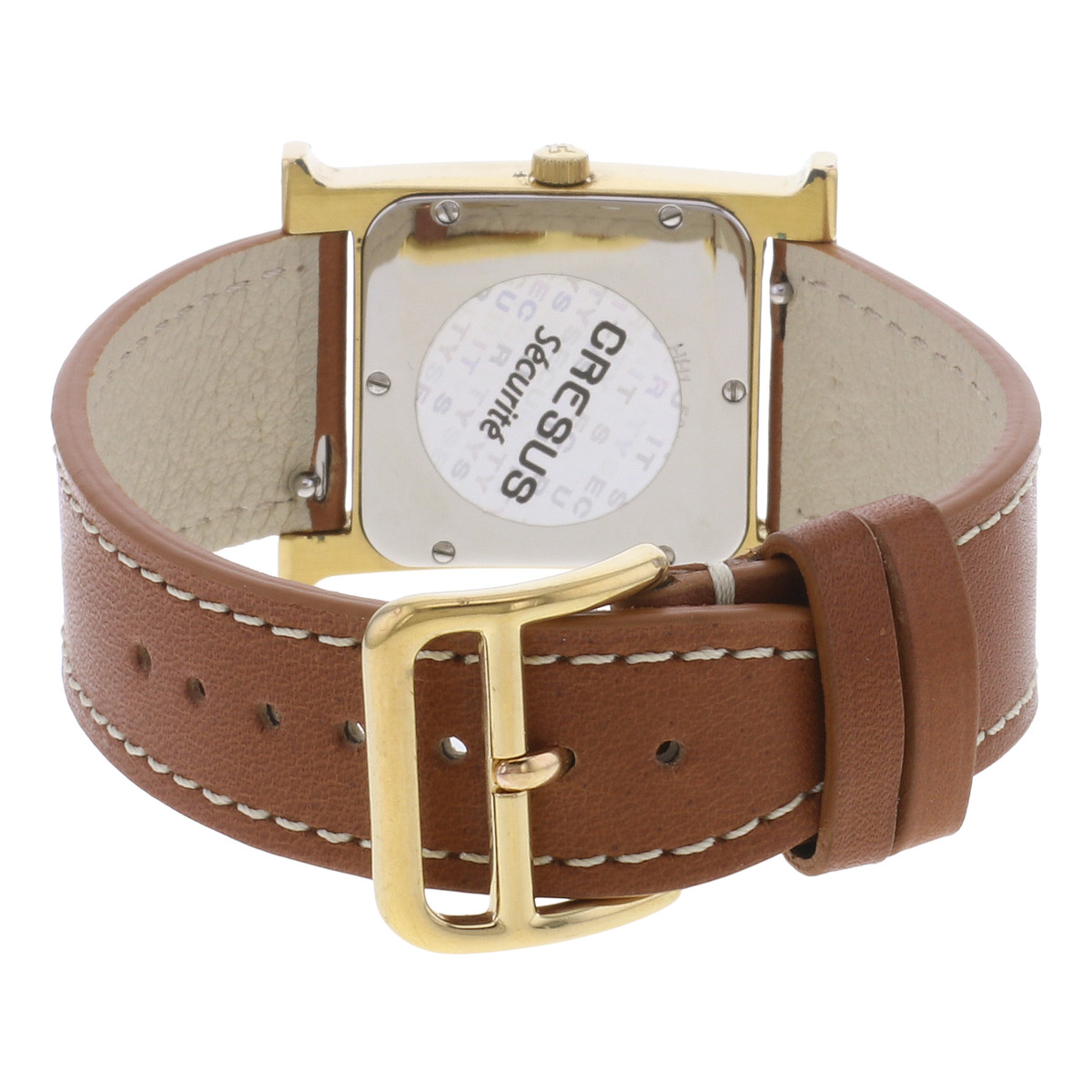 Montre d'occasion HERMES Heure H MM femme quartz bracelet cuir - vue 3