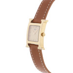 Montre d'occasion HERMES Heure H femme quartz bracelet cuir cresus - vue D2