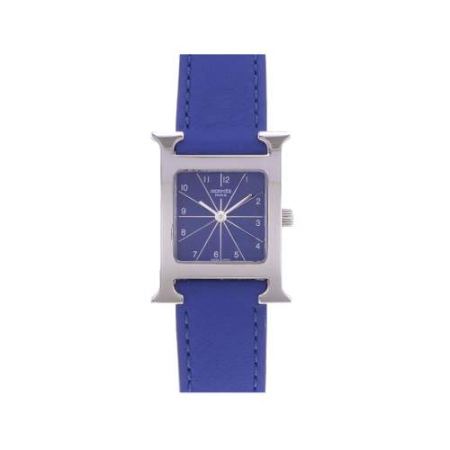 Montre d'occasion HERMES Heure H femme quartz bracelet cuir