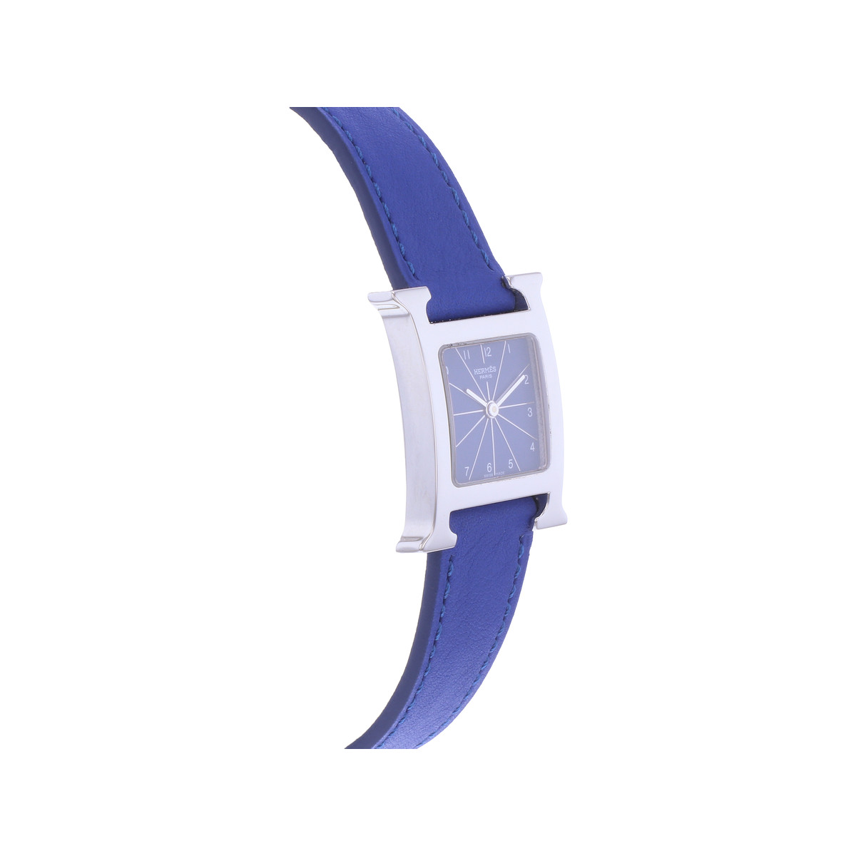 Montre d'occasion HERMES Heure H femme quartz bracelet cuir - vue 2