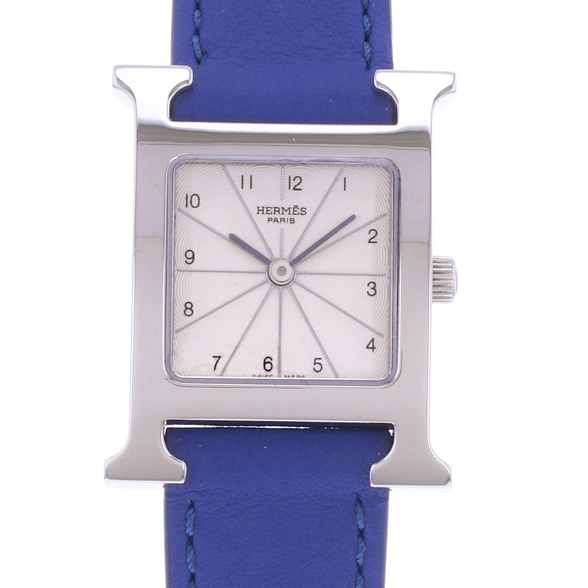 Montre d'occasion HERMES Heure H femme quartz bracelet cuir - vue D1