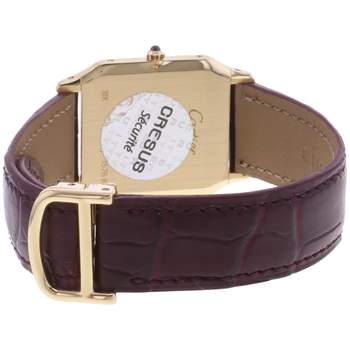 Montre d'occasion CARTIER Santos Dumont Collection Privée mixte mécanique bracelet cuir cresus