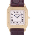 Montre d'occasion CARTIER Santos Dumont Collection Privée mixte mécanique bracelet cuir cresus - vue D1