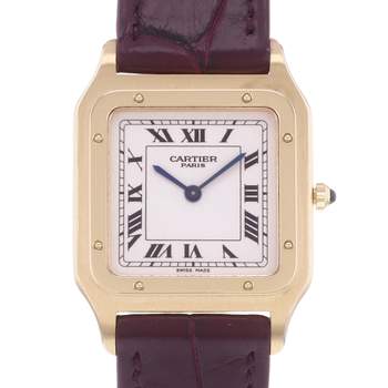 Montre d'occasion CARTIER Santos Dumont Collection Privée mixte mécanique bracelet cuir cresus