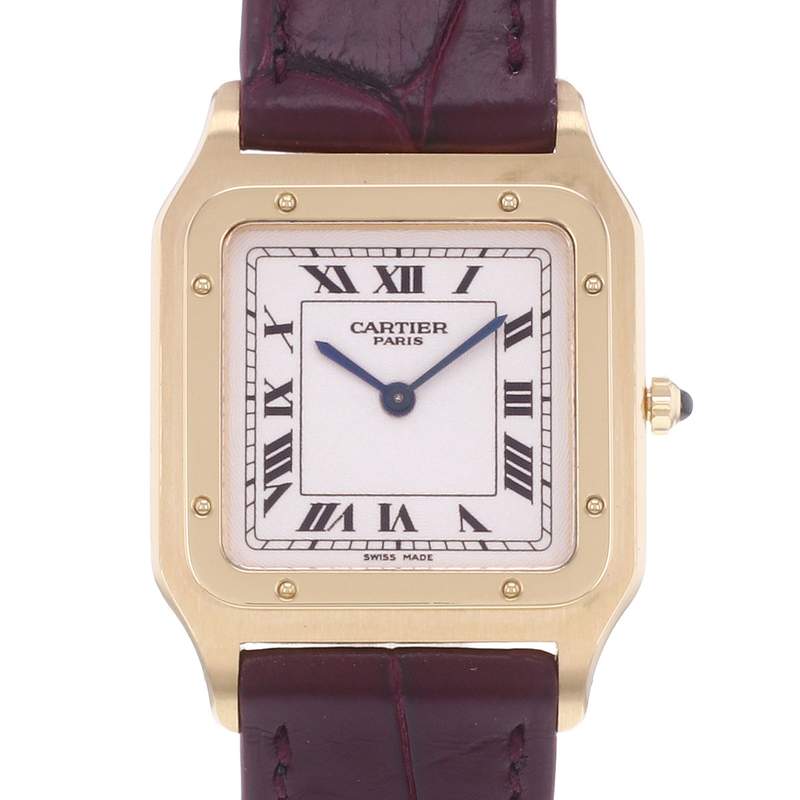 Montre d'occasion CARTIER Santos Dumont Collection Privée mixte mécanique bracelet cuir cresus - vue D1