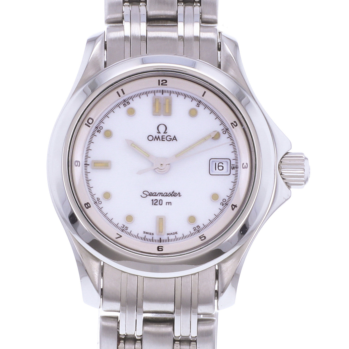 Montre d'occasion OMEGA Seamaster 120 29mm femme quartz bracelet acier - vue D1